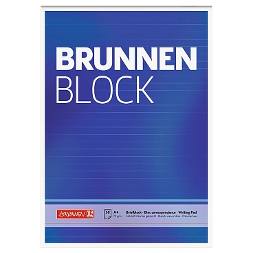 Блокнот Brunnen, склеенный, линейка, 70 гр/м2, А4, 50 листов В линейку - 8